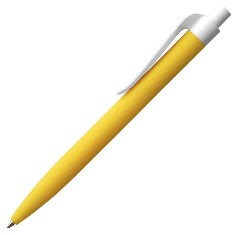 Ручка шариковая Prodir QS01 PMP-P, желтая с белым - рис 3.