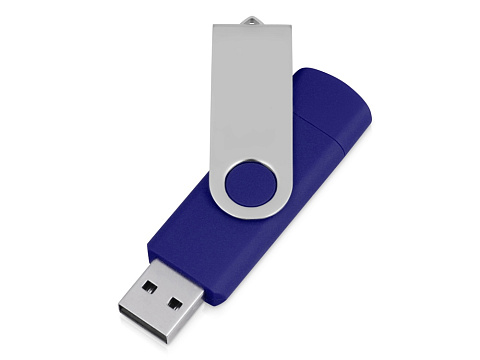 USB/micro USB-флешка 2.0 на 16 Гб Квебек OTG, синий - рис 2.