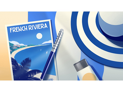 Перьевая ручка Waterman Hemisphere French riviera Deluxe BLU LOUNGE в подарочной коробке - рис 12.