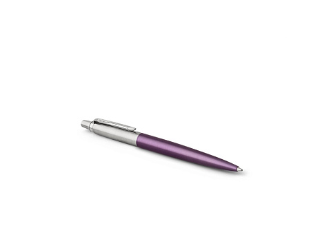 Шариковая ручка Parker Jotter Victoria Violet Chrome CT, стержень:M, цвет чернил: blue в подарочной блистерной упаковке - рис 2.