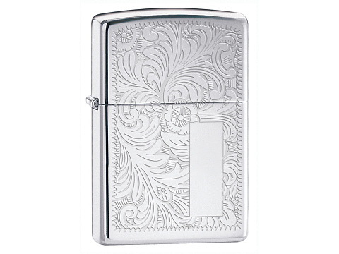 Зажигалка ZIPPO Venetian с покрытием High Polish Chrome, латунь/сталь, серебристая, 38x13x57 мм