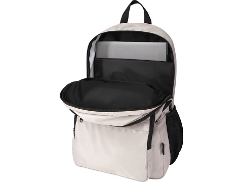 Рюкзак для ноутбука Trend Plus 15GRS из переработанного материала объемом 20 литров, овсяный - рис 4.