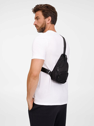 Спортивный кросс-боди рюкзак Bagventure, черный - рис 8.