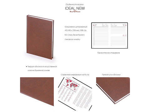 Ежедневник датированный А5 Ideal New 2025, черный (Р) - рис 3.