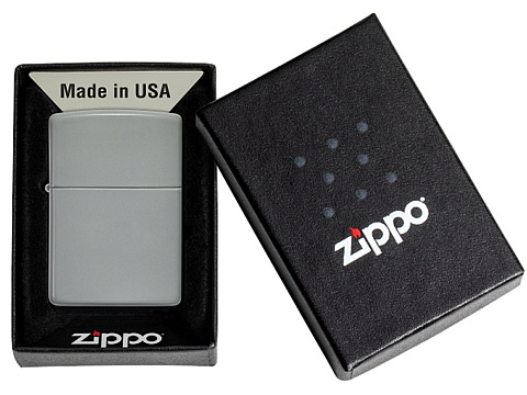 Зажигалка ZIPPO Classic с покрытием Flat Grey, латунь/сталь, серая, глянцевая, 38x13x57 мм - рис 12.