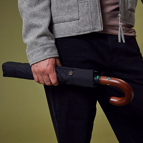 Зонт складной Magnum Auto, черный - рис 8.