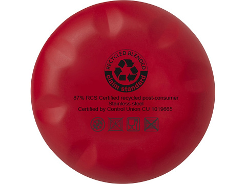 Бутылка Cove из переработанной нержавеющей стали, с вакуумной изоляцией, 500мл - Красный - рис 4.