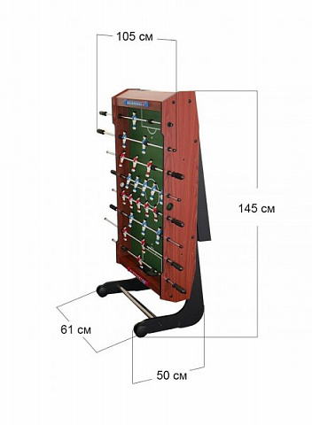 Складной настольный футбол Макаби (махагон) - рис 2.