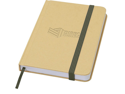 Reed блокнот формата А6 из переработанного материала в твердой обложке с простыми страницами - Зеленый лесной - рис 6.