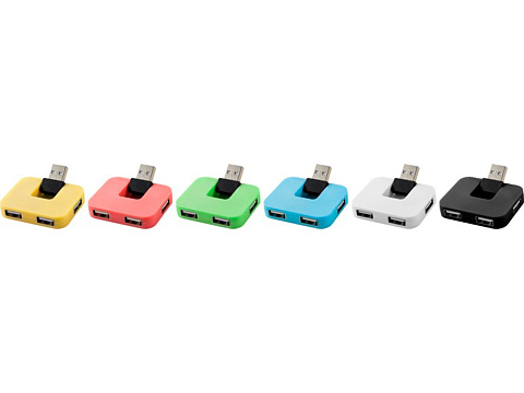 USB Hub "Gaia" на 4 порта, черный - рис 3.