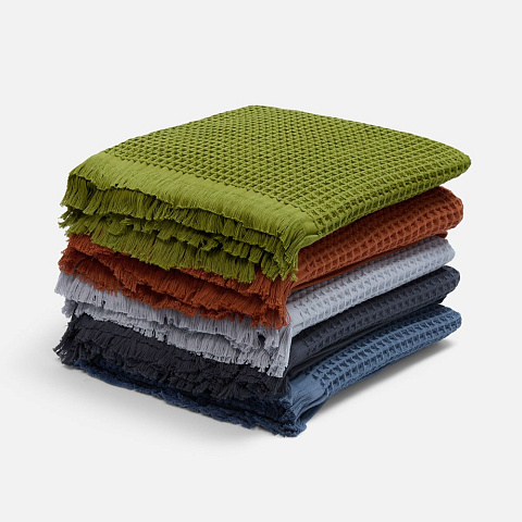 Плед вафельный Elenglect, темно-серый - рис 6.