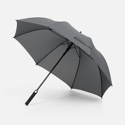 Зонт-трость Simple Golf, серый - рис 2.