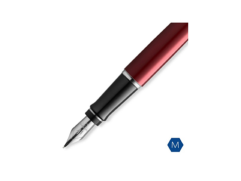 Перьевая ручка Waterman Expert Dark Red Lacquer CT Black, перо: M, цвет чернил: blue. - рис 4.