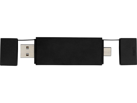 Mulan Двойной USB 2.0-хаб, черный - рис 2.