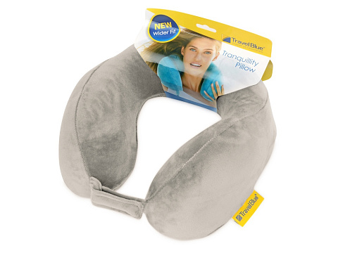 Подушка набивная Travel Blue Tranquility Pillow, светло-серый - рис 3.