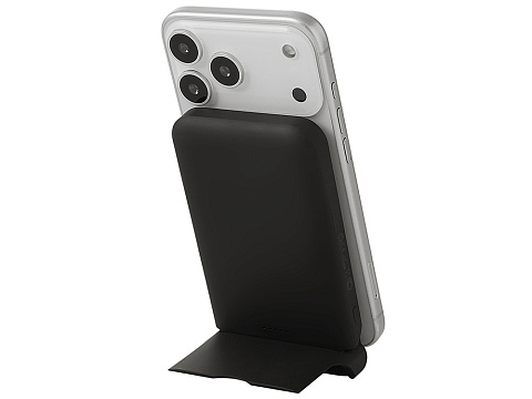 Беспроводной внешний аккумулятор с подсветкой лого и подставкой Magflash, 10000 мАч, 15 Вт, черный - рис 14.