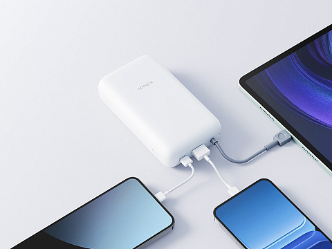 Внешний аккумулятор с встроенным кабелем Xiaomi Power Bank 20000mAh (Integrated Cable) GL Light Gray - рис 8.