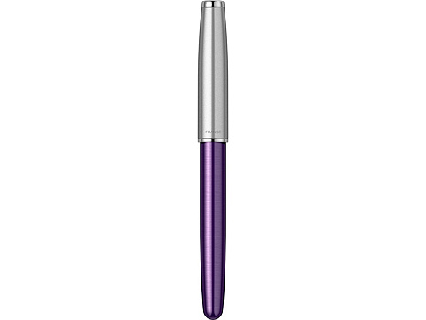 Ручка-роллер Parker Sonnet Essentials Violet SB Steel CT, цвет чернил black, перо: F, в подарочной упаковке. - рис 4.