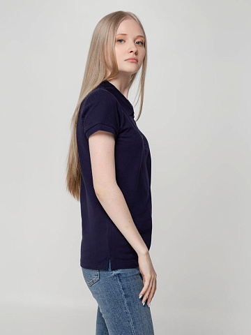 Рубашка поло женская Virma Lady, темно-синяя - рис 7.