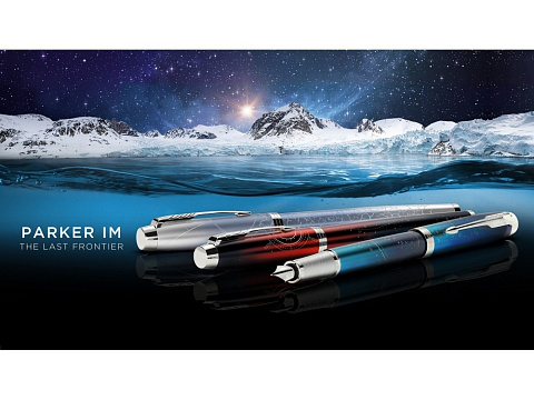 Перьевая ручка Parker IM Royal SE The Last Frontier Deep Sea CT, перо: F, цвет чернил: blue, в подарочной упаковке. - рис 11.