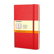 Записная книжка Moleskine Classic (в линейку) в твердой обложке, Pocket (9x14см), красный