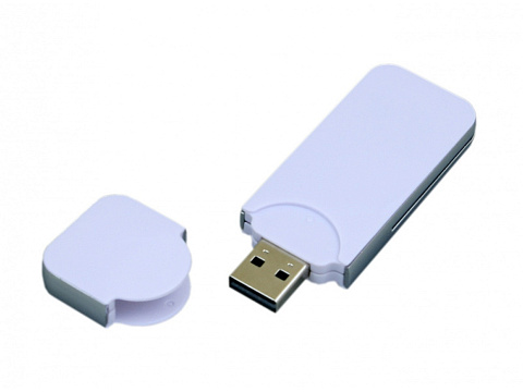 USB-флешка на 4 Гб в стиле I-phone, прямоугольнй формы, белый - рис 2.