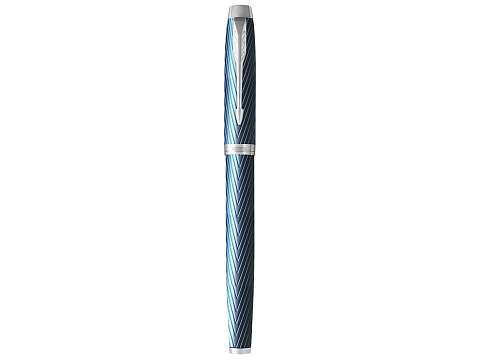 Перьевая ручка Parker IM Premium Blue Grey CT, перо: F, цвет чернил: blue, в подарочной упаковке. - рис 4.