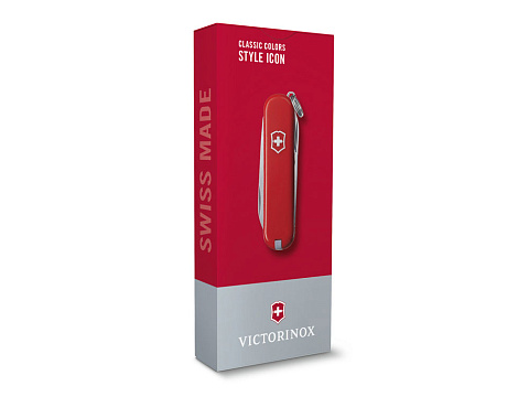 Нож-брелок VICTORINOX Classic Style Icon, 58 мм, 7 функций, красный - рис 4.