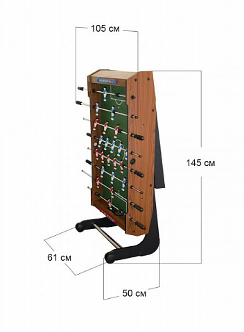 Складной настольный футбол Макаби (орех) - рис 5.