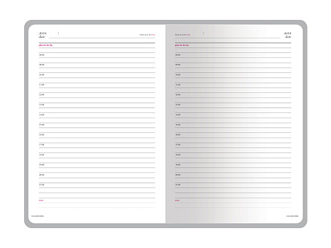 Ежедневник недатированный А5 Sidney Nebraska, черный (серебряный обрез, серебряные уголки) - рис 4.