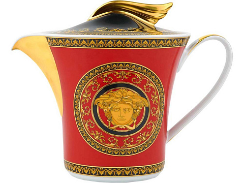 Чайник Versace Medusa, красный/золотистый (Р)