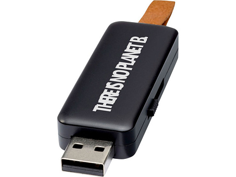 USB-флеш-накопитель Gleam объемом 8 ГБ с подсветкой, черный - рис 3.