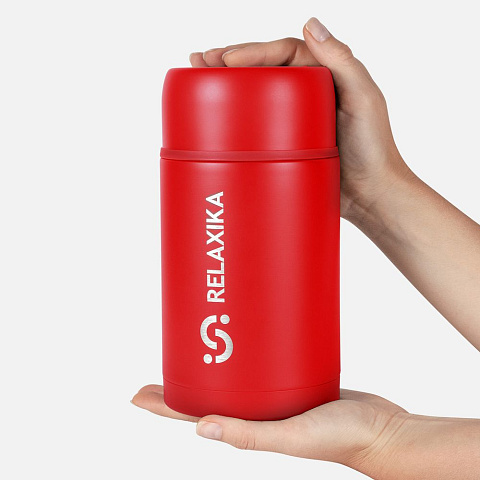 Термос для еды Relaxika 1000, красный - рис 6.