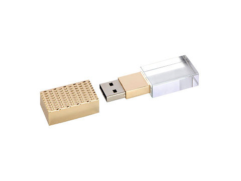 USB-флешка на 512 Mb, золото - рис 2.