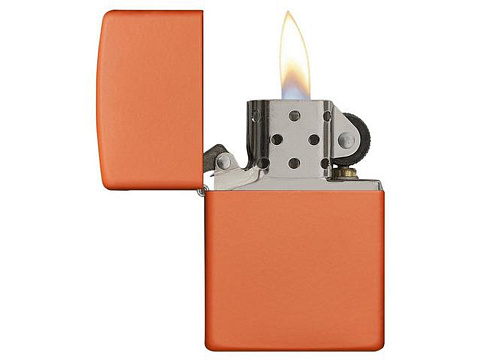 Зажигалка ZIPPO Classic с покрытием Orange Matte, латунь/сталь, оранжевая, матовая, 38x13x57 мм - рис 4.