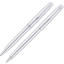 Набор Pierre Cardin PEN&PEN: ручка шариковая + роллер. Цвет - стальной. Упаковка Е.