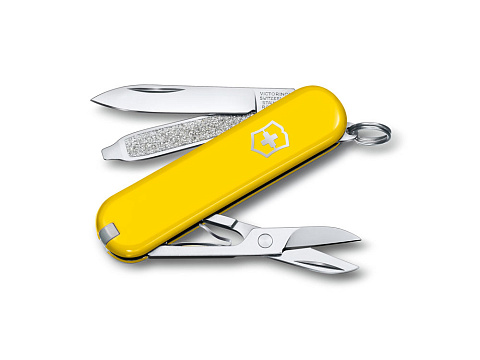 Нож-брелок VICTORINOX Classic SD Colors Sunny Side, 58 мм, 7 функций, жёлтый