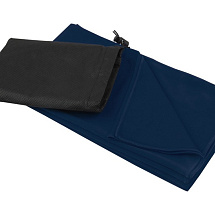 Lucas спортивное полотенце из переработанного полиэстера 70х140 см - Синий нэйви