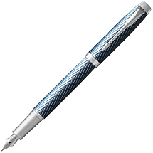 Перьевая ручка Parker IM Premium Blue Grey CT, перо: F, цвет чернил: blue, в подарочной упаковке.