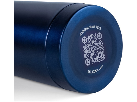 Термос Relaxika 101 (0,35 литра), темно-синий (без лого) - рис 10.