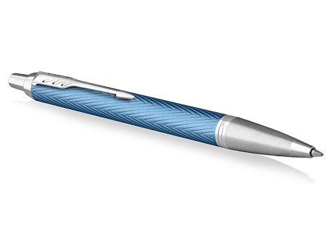 Шариковая ручка Parker IM Premium K318  Blue Grey CT, стержень: M, цвет чернил: blue, в подарочной упаковке. - рис 3.