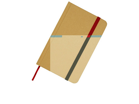 Reed блокнот формата А6 из переработанного материала в твердой обложке с простыми страницами - Зеленый лесной - рис 5.