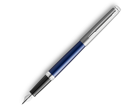 Перьевая ручка Waterman Hemisphere Entry Point Stainless Steel with Blue Lacquer в подарочной упаковке