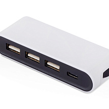 USB-хаб Hubix с коннектором 2-в-1 USB-C и USB-A, 2.0, белый