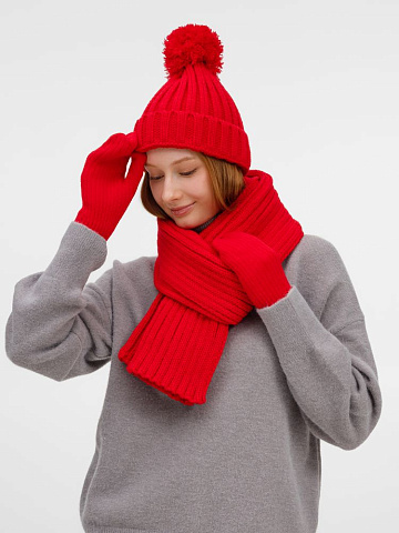 Шарф HappyGo, красный - рис 7.