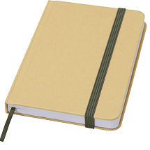 Reed блокнот формата А6 из переработанного материала в твердой обложке с простыми страницами - Зеленый лесной