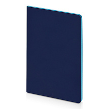 Бизнес-тетрадь А5 Pragmatic Contrast, 40 листов в клетку, темно-синий с бирюзовым срезом