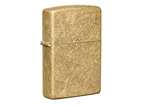 Зажигалка ZIPPO Classic с покрытием Tumbled Brass, латунь/сталь, золотистая, матовая, 38x13x57 мм