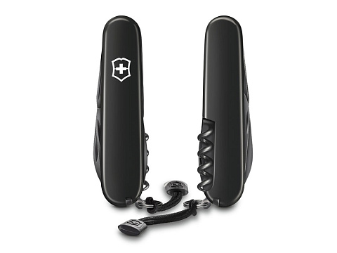 Нож перочинный VICTORINOX Spartan Onyx Black, 91 мм, 12 функций, чёрный, со шнурком в комплекте - рис 6.