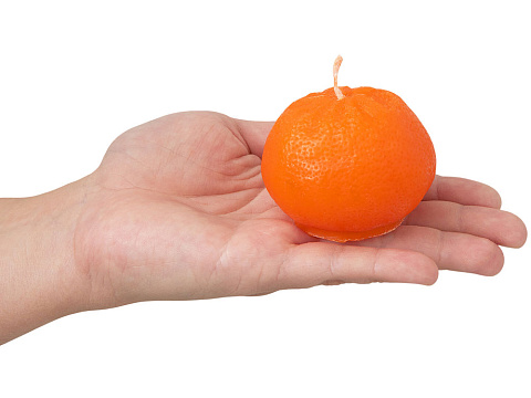 Набор свечей Мандарины в сетке, оранжевый - рис 6.